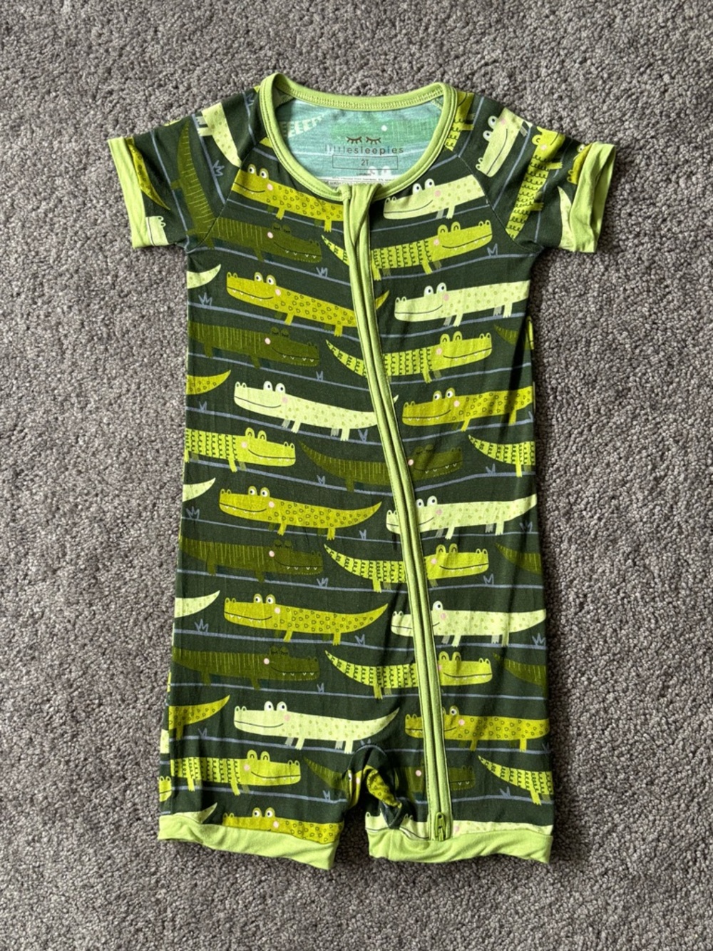 🐊Little Sleepies Crocodiles Shorty Zippy - 2T